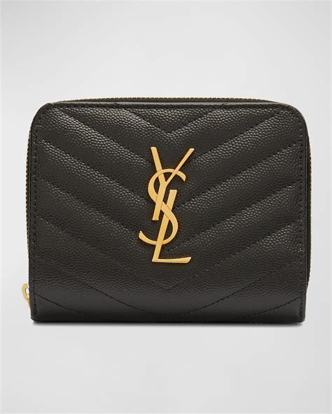 ysl mini foldable wallet|ysl zip wallet.